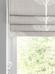 Emily Bond Pebble Grey 100% Cotton Yew Tree Made to Measure Roman Blinds - Image 2 of 6