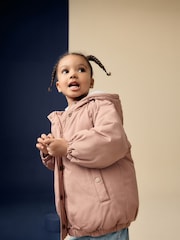Peach Pink Shower Resistant Wadded Parka Coat (3mths-7yrs) - Image 3 of 9