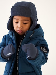 Baker by Ted Baker Jungen Trapper-Mütze und Handschuhe im Set, Marineblau - Bild 4 von 6