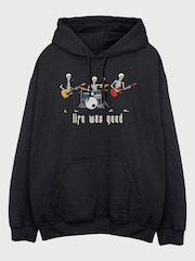 Brands In Black Halloween Life Was Good Hoodie - Image 2 of 4