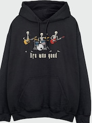 Brands In Black Halloween Life Was Good Hoodie - Image 3 of 4