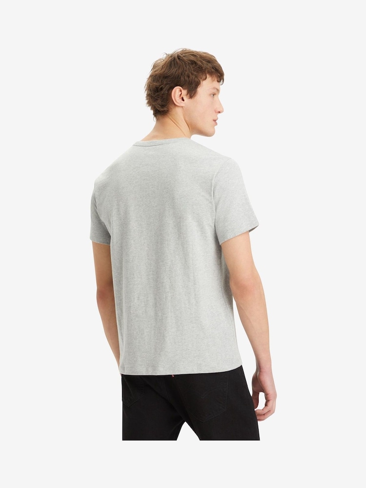 Levi's® Grey Heather Original Housemark 100% Cotton T-Shirt - Image 3 of 8