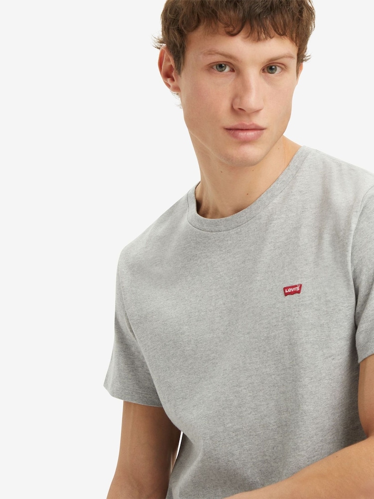 Levi's® Grey Heather Original Housemark 100% Cotton T-Shirt - Image 4 of 8