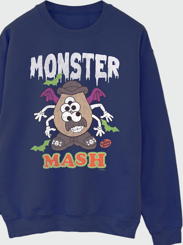 Brands In Blue Hasbro Mr Potato Head Monster Mash Halloween Sweatshirt - Image 2 of 3 Brands In Blue Hasbro Mr Potato Head Monster Mash Halloween Sweatshirt - Image 2 of 3