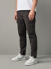 Marrón - Pantalones cargo en tejido elástico de algodón - Imagen 1 de 12