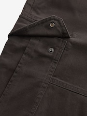 Marrón - Pantalones cargo en tejido elástico de algodón - Imagen 11 de 12