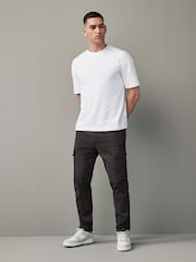 Marrón - Pantalones cargo en tejido elástico de algodón - Imagen 2 de 12