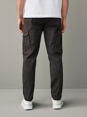 Marrón - Pantalones cargo en tejido elástico de algodón - Imagen 4 de 12