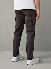 Marrón - Pantalones cargo en tejido elástico de algodón - Imagen 5 de 12