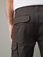Marrón - Pantalones cargo en tejido elástico de algodón - Imagen 7 de 12