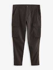 Marrón - Pantalones cargo en tejido elástico de algodón - Imagen 8 de 12