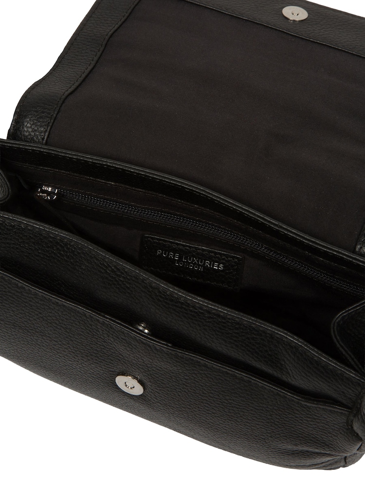 Pure Luxuries London Black Callie Leather Cross-Body Bag - Image 6 of 6