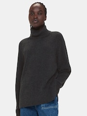 Whistles Grey Cashmere Roll Neck Jumper - Image 2 of 5