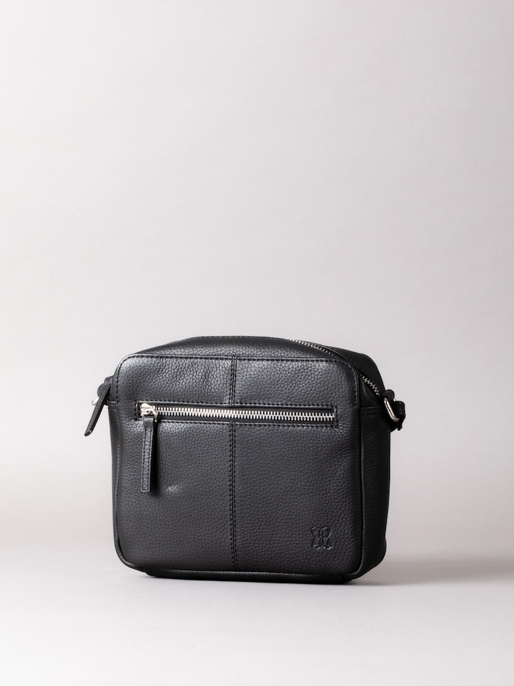 Lakeland Leather Black Dark Alston Boxy Leather Cross-Body Bag - Image 1 of 1