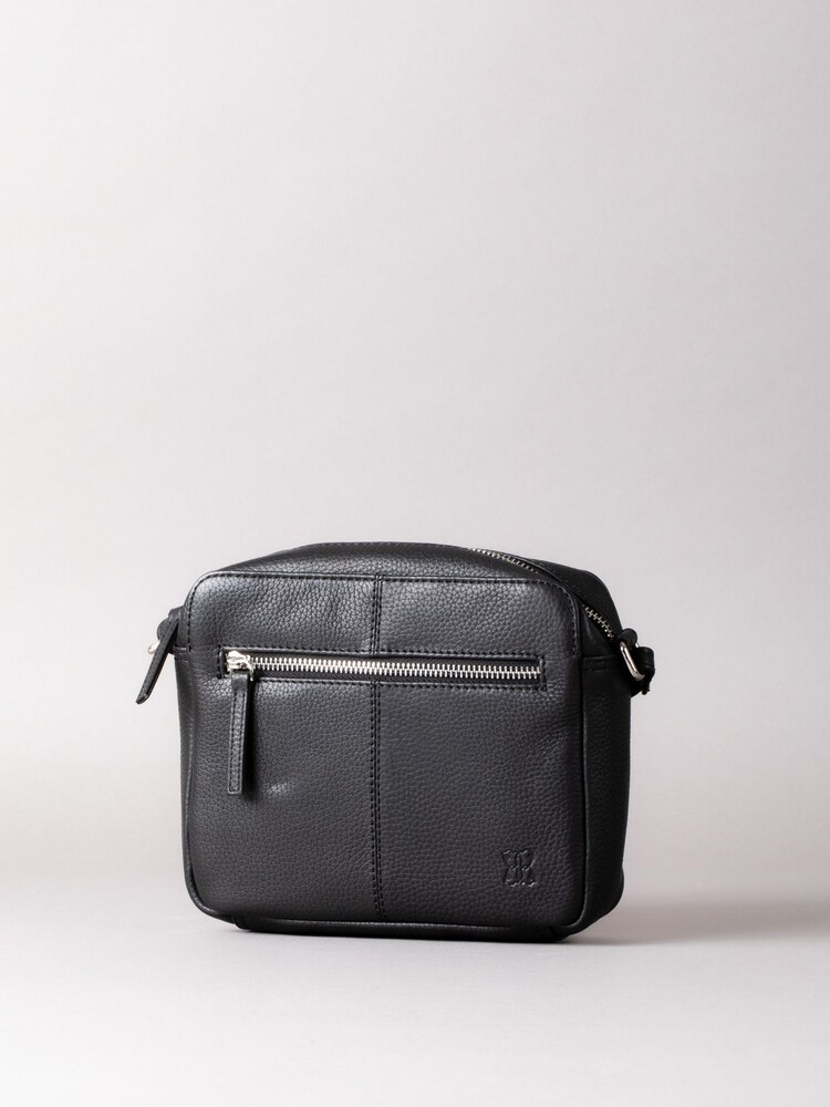Lakeland Leather Black Dark Alston Boxy Leather Cross-Body Bag - Image 1 of 1 Lakeland Leather Black Dark Alston Boxy Leather Cross-Body Bag - Image 1 of 1