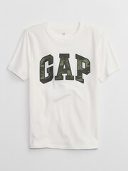 Gap White Camo Short Sleeve Logo T-Shirt (4-13yrs) - Image 1 of 1