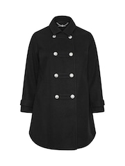 Zwart - Evans Double breasted militaire jas - Afbeelding 5 van 5