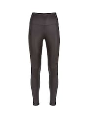Mint Velvet Black Leather Look Leggings - Image 4 of 5