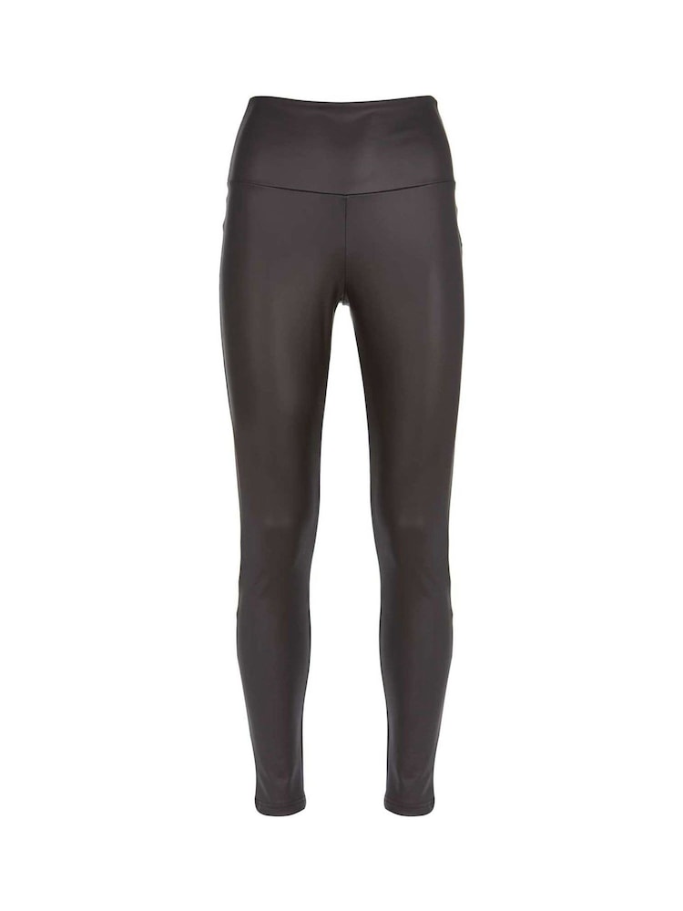 Mint Velvet Black Leather Look Leggings - Image 4 of 5