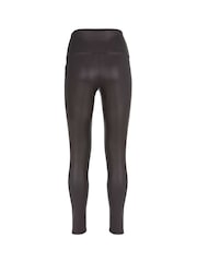 Mint Velvet Black Leather Look Leggings - Image 5 of 5