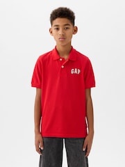 Gap Red Logo Short Sleeve Polo Shirt (4-13yrs) - Image 1 of 3