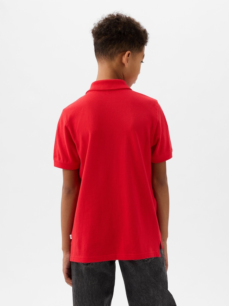 Gap Red Logo Short Sleeve Polo Shirt (4-13yrs) - Image 2 of 3