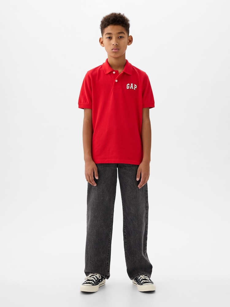 Gap Red Logo Short Sleeve Polo Shirt (4-13yrs) - Image 3 of 3
