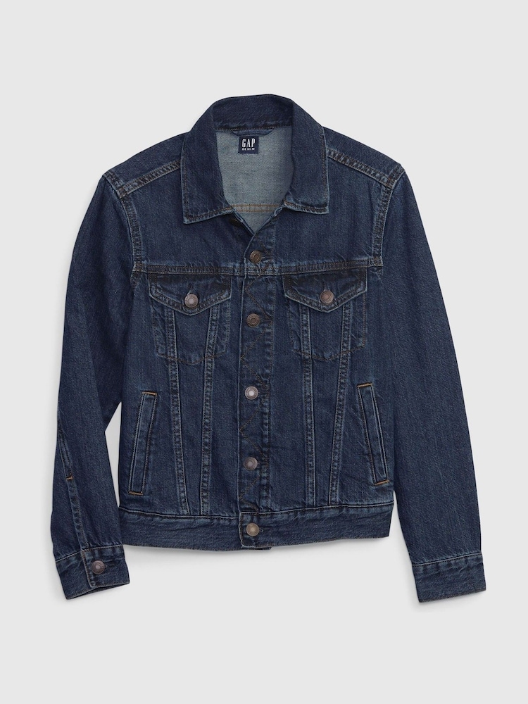 Gap Dark Wash Blue Icon Denim Jacket (4-12yrs) - Image 1 of 3
