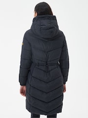 Barbour® International Boston Longline Quilted Black Jacket - Image 2 of 8