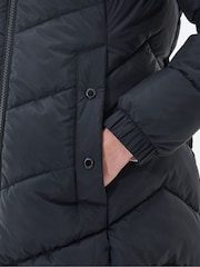 Barbour® International Boston Longline Quilted Black Jacket - Image 5 of 8