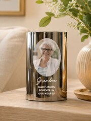 Personalised Photo Upload Smoked Glass LED Candle by PMC - Image 2 of 5