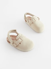 Cream Leather Slip-On Clog Mules - Image 1 of 4