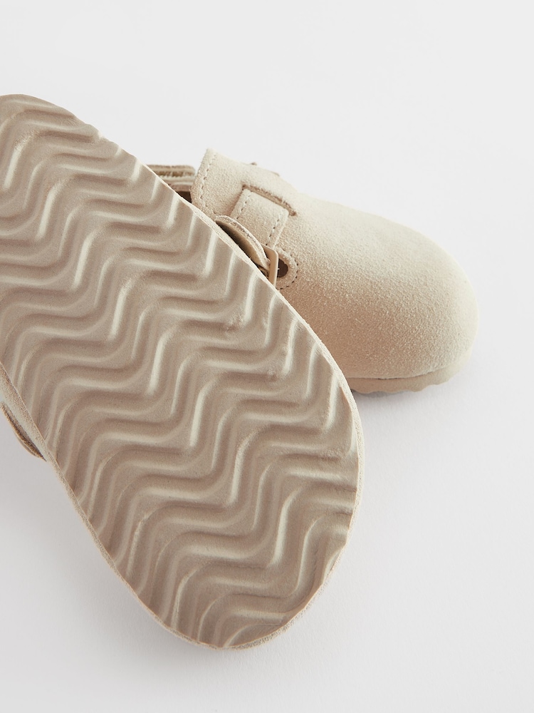 Cream Leather Slip-On Clog Mules - Image 2 of 4
