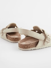 Cream Leather Slip-On Clog Mules - Image 4 of 4