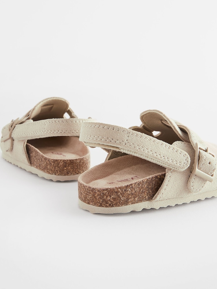 Cream Leather Slip-On Clog Mules - Image 4 of 4