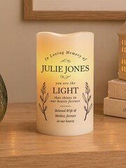 Personalised In Loving Memory LED Candle by PMC - Image 1 of 3
