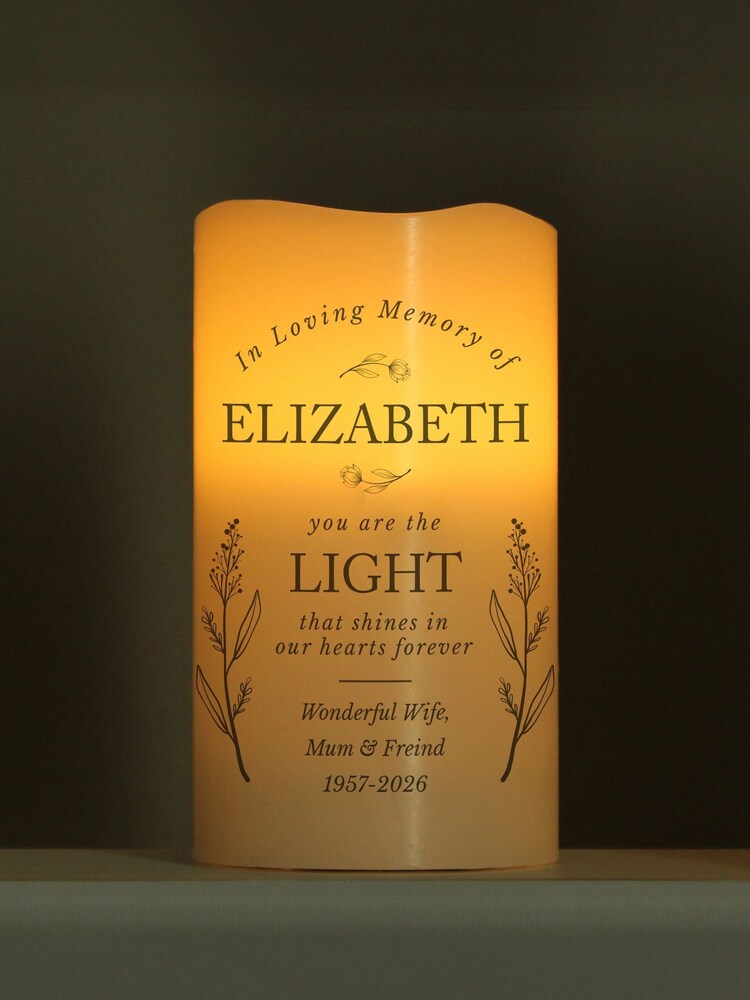 Personalised In Loving Memory LED Candle by PMC - Image 2 of 3 Personalised In Loving Memory LED Candle by PMC - Image 2 of 3