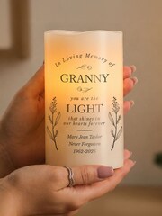 Personalised In Loving Memory LED Candle by PMC - Image 3 of 3