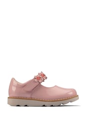 Clarks Light Pink Multi Fit Lea Crown Petal Extra Wide Fit Shoes - Image 1 of 7