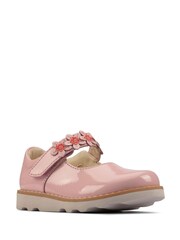 Clarks Light Pink Multi Fit Lea Crown Petal Extra Wide Fit Shoes - Image 3 of 7
