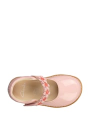 Clarks Light Pink Multi Fit Lea Crown Petal Extra Wide Fit Shoes - Image 4 of 7