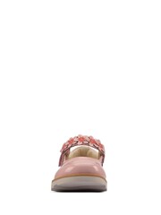 Clarks Light Pink Multi Fit Lea Crown Petal Extra Wide Fit Shoes - Image 6 of 7