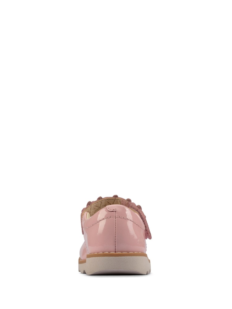 Clarks Light Pink Multi Fit Lea Crown Petal Extra Wide Fit Shoes - Image 7 of 7