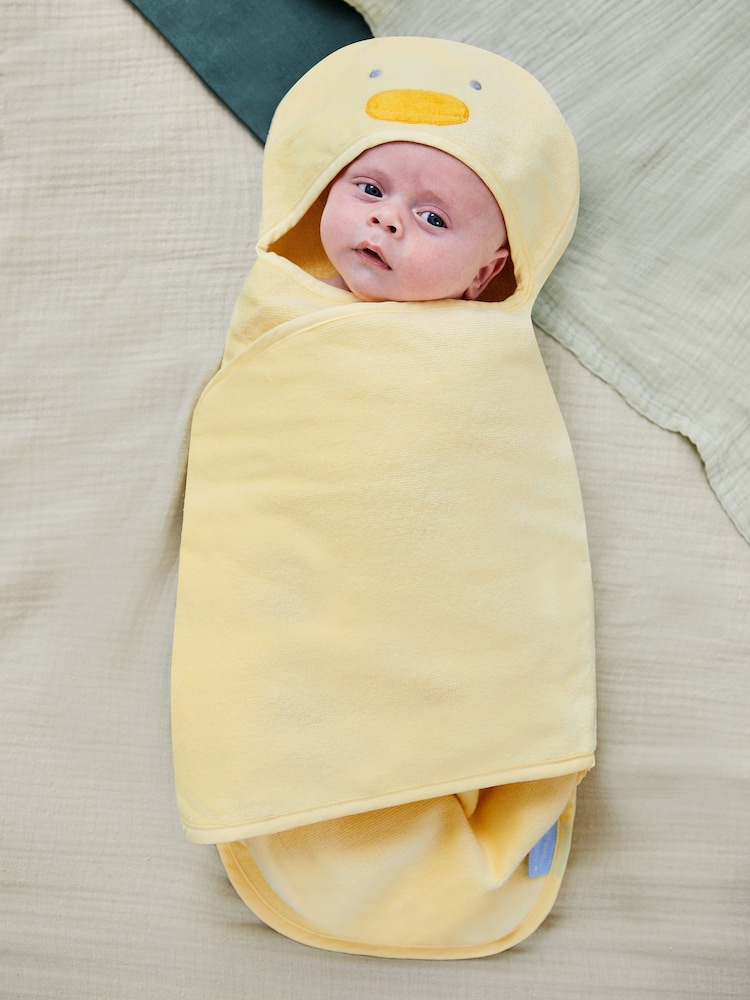 JoJo Maman Bébé Duck Baby Cuddler Towel - Image 1 of 5