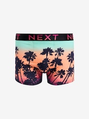 Orange/Green Palm Tree Print Hipsters Boxers 4 Pack - Image 2 of 7