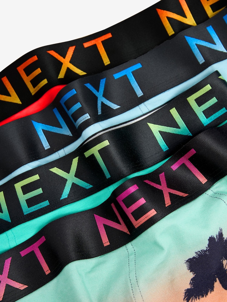 Orange/Green Palm Tree Print Hipsters Boxers 4 Pack - Image 7 of 7