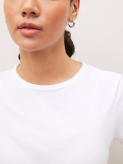 Blanc - T-shirt à manches courtes en coton riche en coton The Everyday - Image 4 de 6