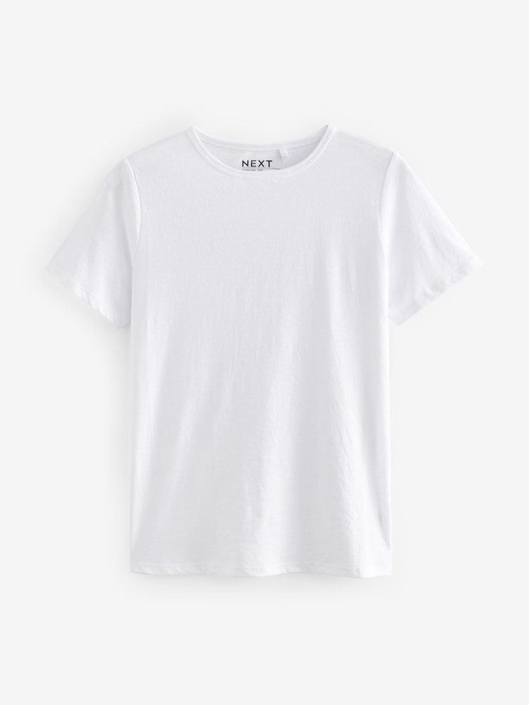 Blanc - T-shirt à manches courtes en coton riche en coton The Everyday - Image 5 of 6