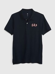 Gap Navy Blue Logo Short Sleeve Polo Shirt (4-13yrs) - Image 1 of 2