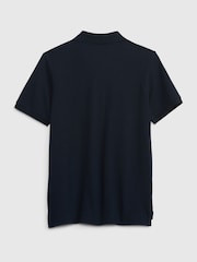 Gap Navy Blue Logo Short Sleeve Polo Shirt (4-13yrs) - Image 2 of 2